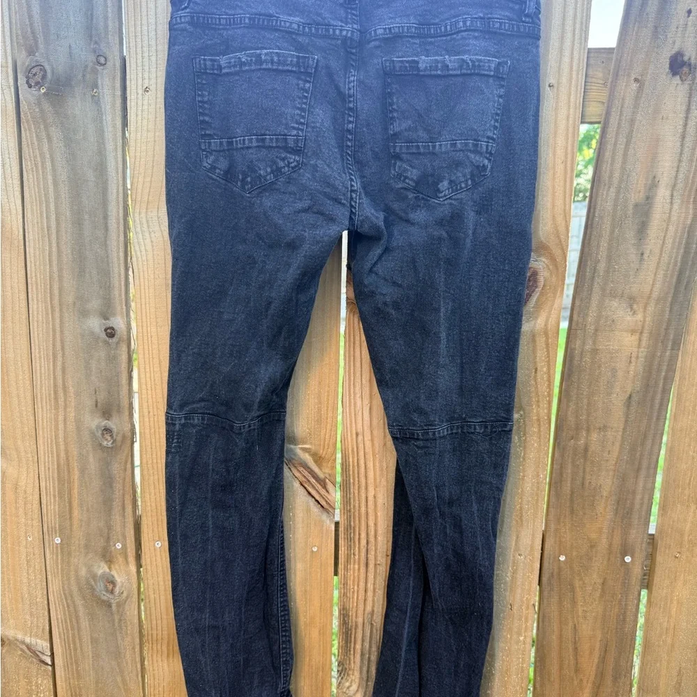 Evolution In Design Black Distressed Jeans Men’s Size 36/32 Slim Fit - Picture 6 of 12